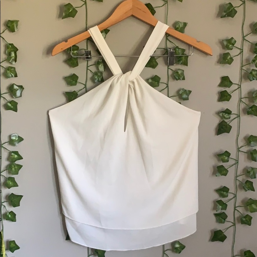 White Criss Cross Blouse